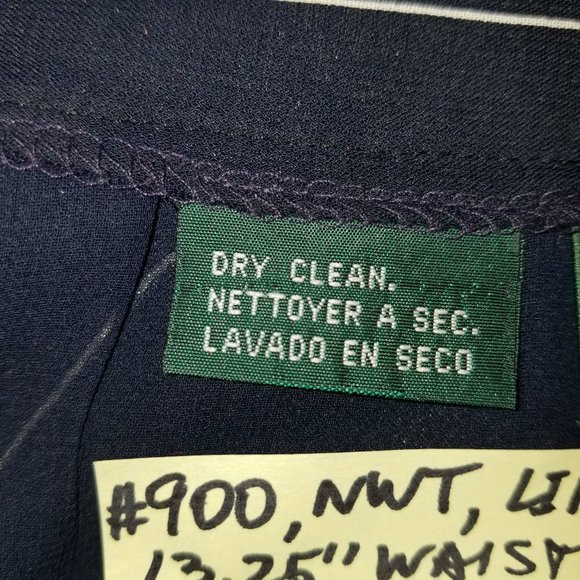 ✅#900 NWT Ralph Lauren Navy Blue White Stripe Skirt - Picture 12 of 16